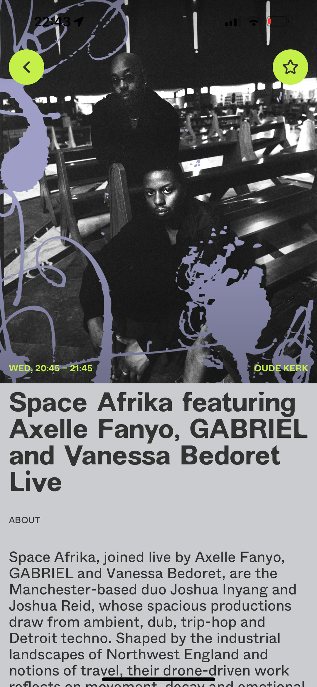 Artist page for Space Afrika